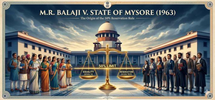 M.R. Balaji v. State of Mysore (1963): The Origin of the 50% Reservation Limit in India